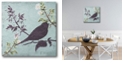 Courtside Market floral bird triptych Gallery-Wrapped Canvas Wall Art - 16" x 16"